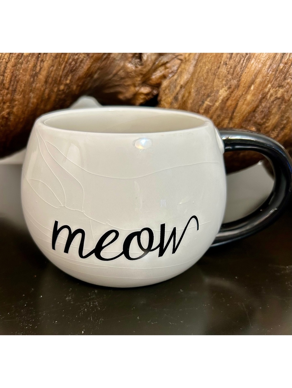World Market Meow Mug 3D Siamese Cat Inside Peekaboo Kitty Coffee Cup 16 Oz
